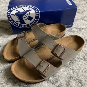 Birkenstock Mens Arizona Leather Slide Sandal New With Box 44 EU 45 EU